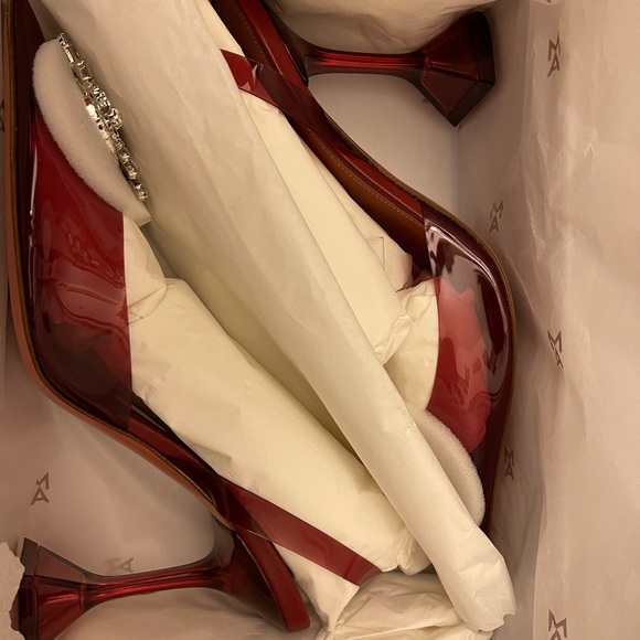 Amina Muaddi Begum Glass PVC pump in Bordeaux - Picture 7 of 8